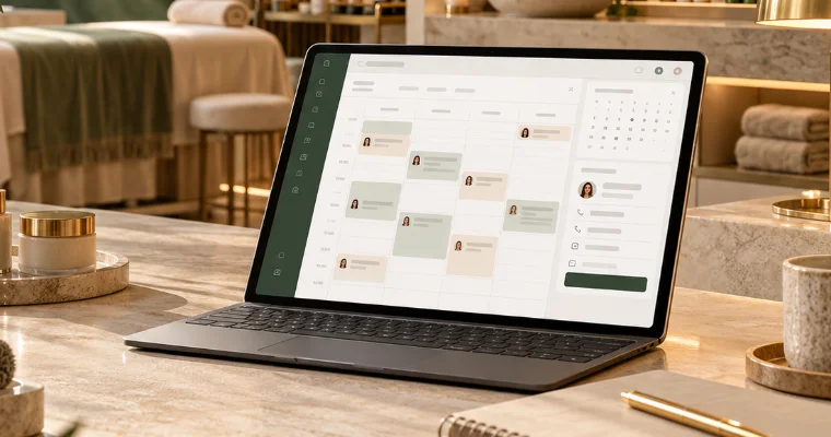 Odoo-agenda met de afspraken van de dag op een laptop